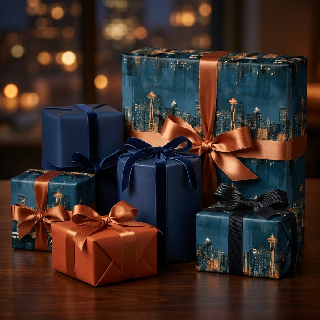 Emerald Insomnia: Seattle Skyline Wrapping Paper