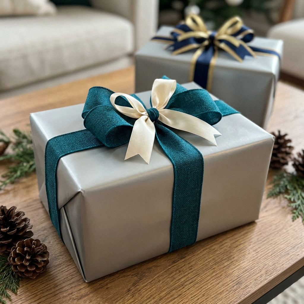 Sterling Silver wrapping paper mockup 6