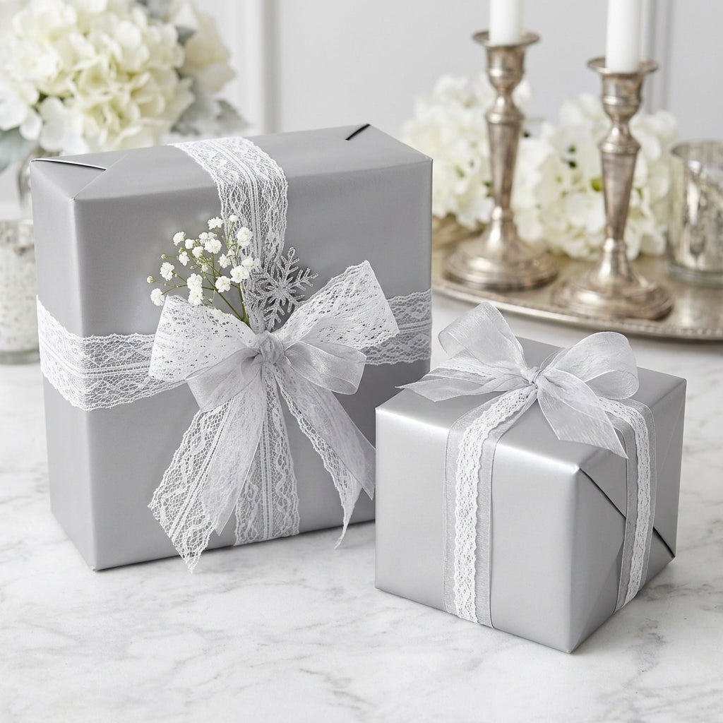 Sterling Silver wrapping paper mockup 8