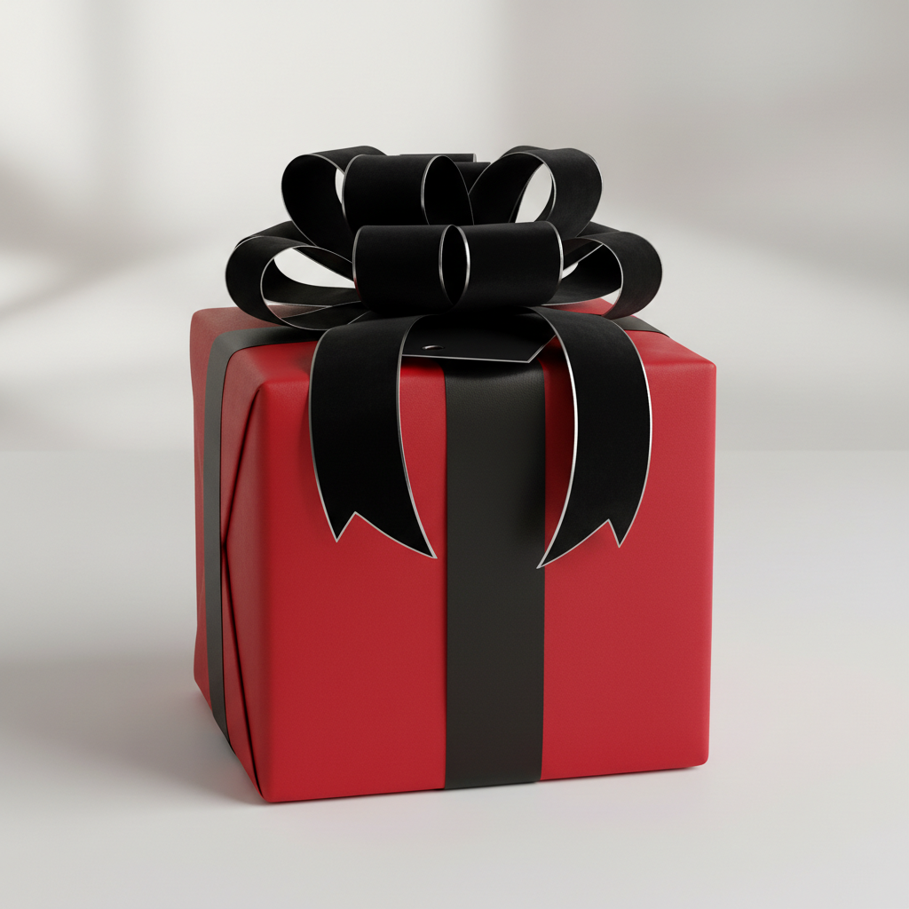 Cherry Red wrapping paper mockup 2