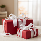 Cherry Red wrapping paper mockup 3