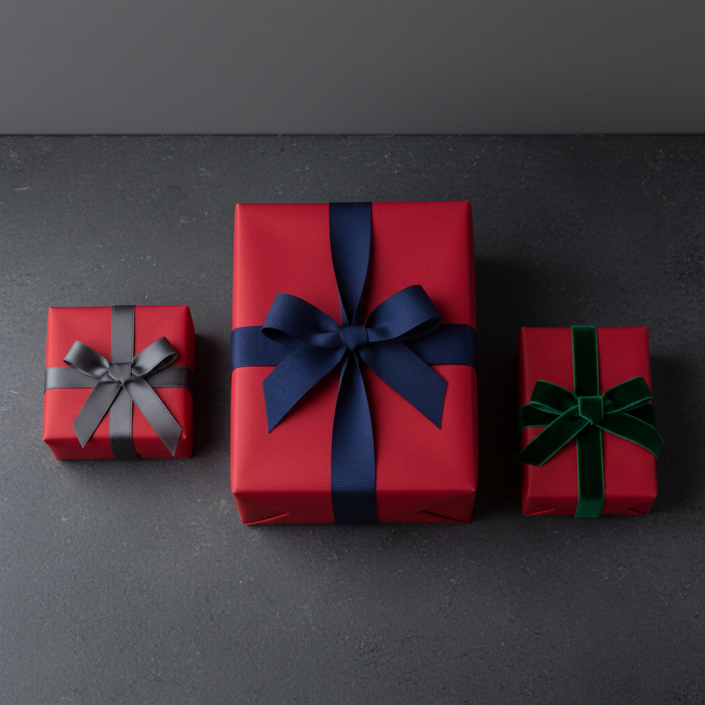 Cherry Red wrapping paper mockup 7