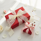 Cherry Red wrapping paper mockup 8