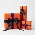 Tangerine wrapping paper mockup 1