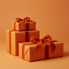 Tangerine wrapping paper mockup 4