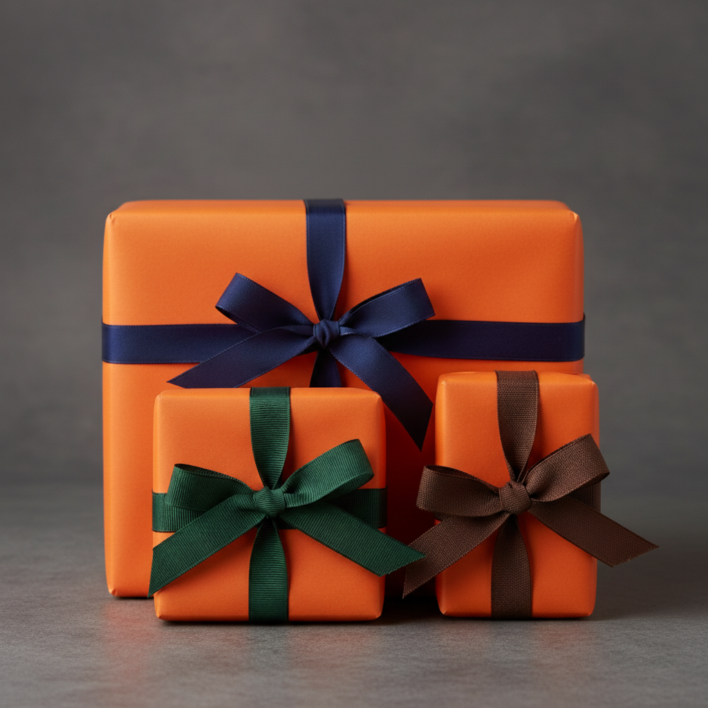 Tangerine wrapping paper mockup 7