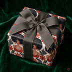Luxury wrapping paper featuring illustrated Black women and a green bow by Wrapped Studios.