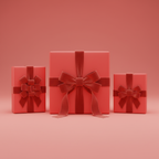 Coral Red wrapping paper mockup 4