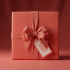Coral Red wrapping paper mockup 9