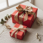 Coral Red wrapping paper mockup 11