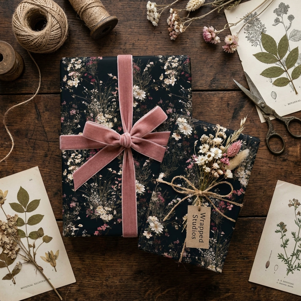Vampire Picnic: Moody Botanicals Wrapping Paper
