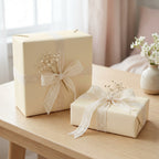 Vanilla Cream wrapping paper mockup 8