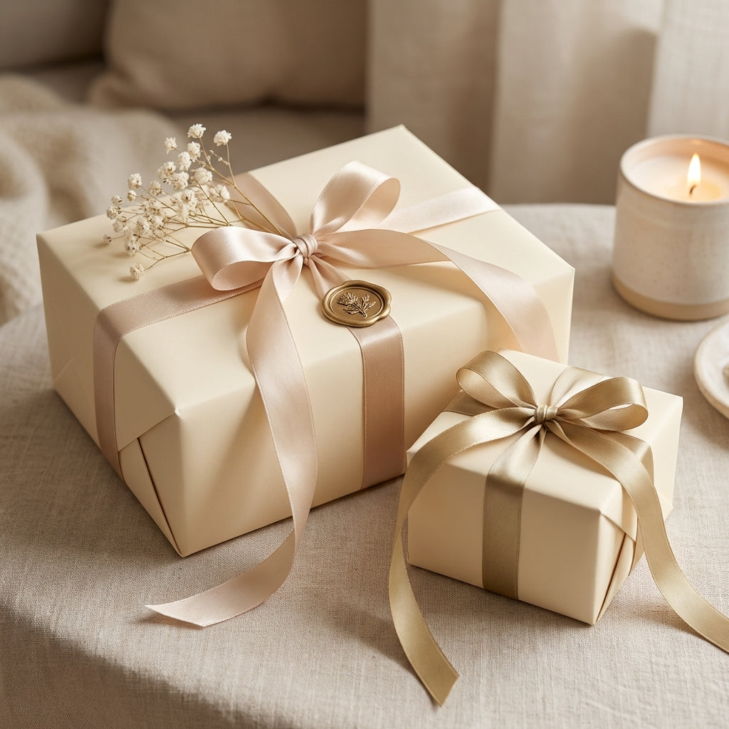 Vanilla Cream wrapping paper mockup 11