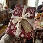 Crimson Chinoiserie: Vintage Floral Gift Wrap