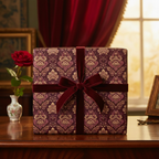 Regal Blooms: Vintage Floral Wrapping Paper