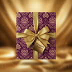 Elegant floral wrapping paper with gold ribbon, perfect for luxury gift wrap for any occasion.