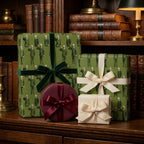 Vintage military wrapping paper with saluting soldiers and luxury ribbons by Wrapped Studios.