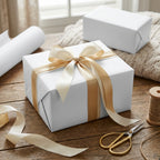 Pure White wrapping paper mockup 12