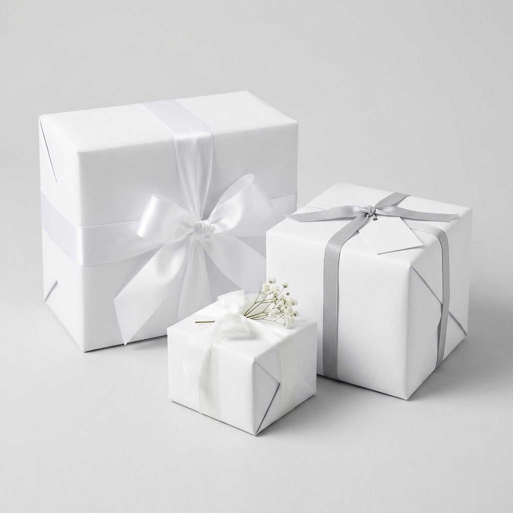 Pure White wrapping paper mockup 1