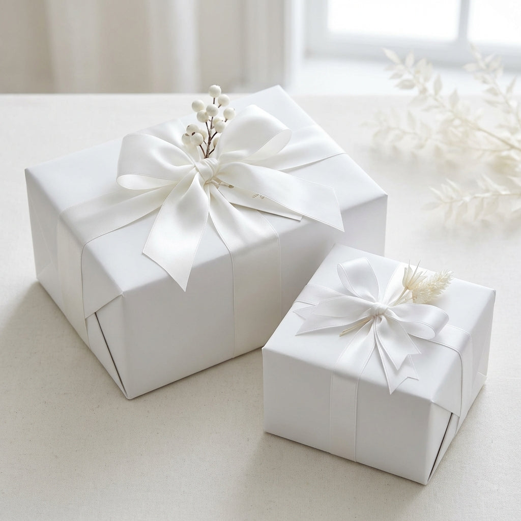 Pure White wrapping paper mockup 3