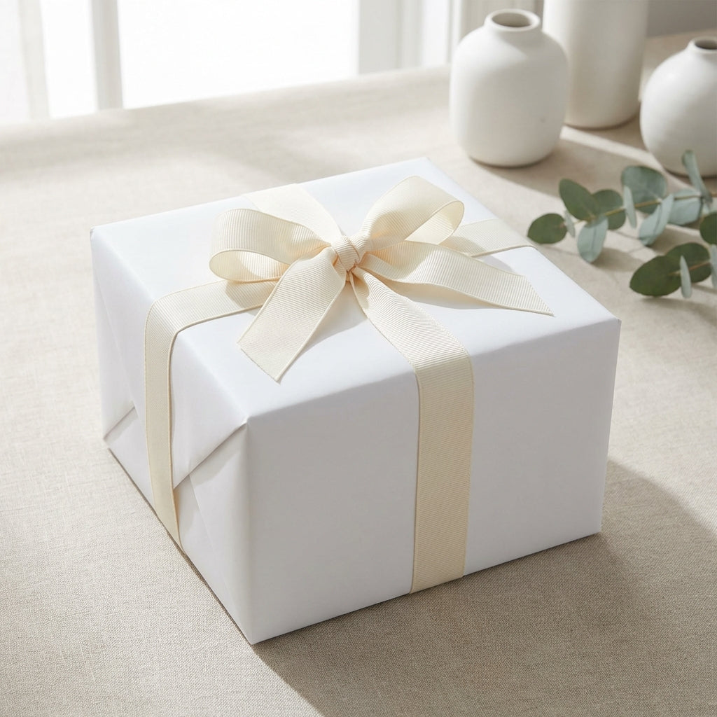 Pure White wrapping paper mockup 5