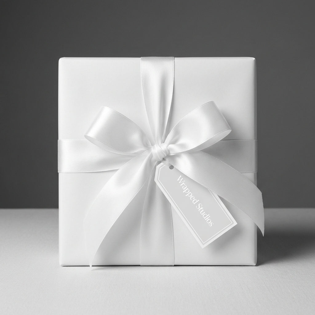 Pure White wrapping paper mockup 9