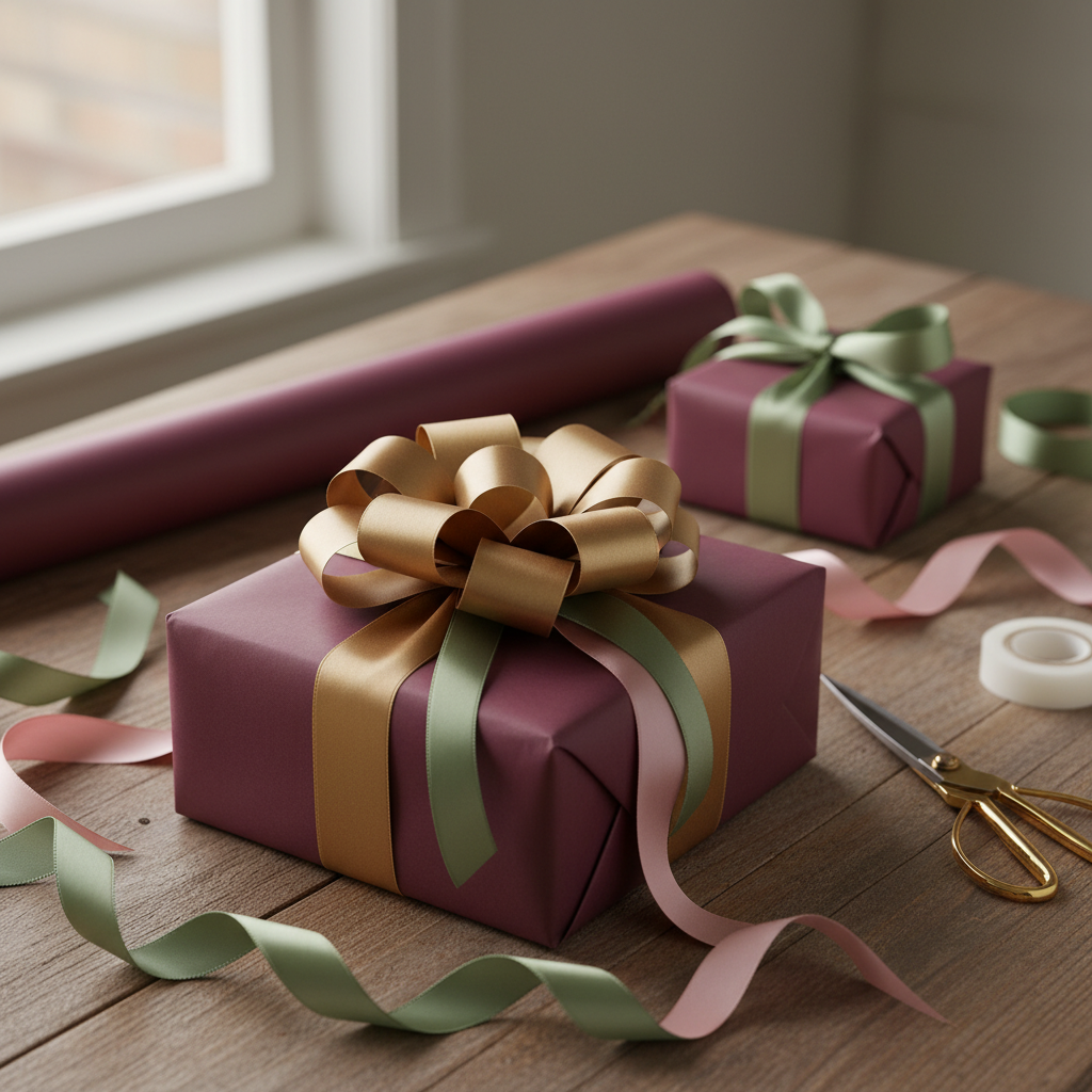Wine wrapping paper mockup 12
