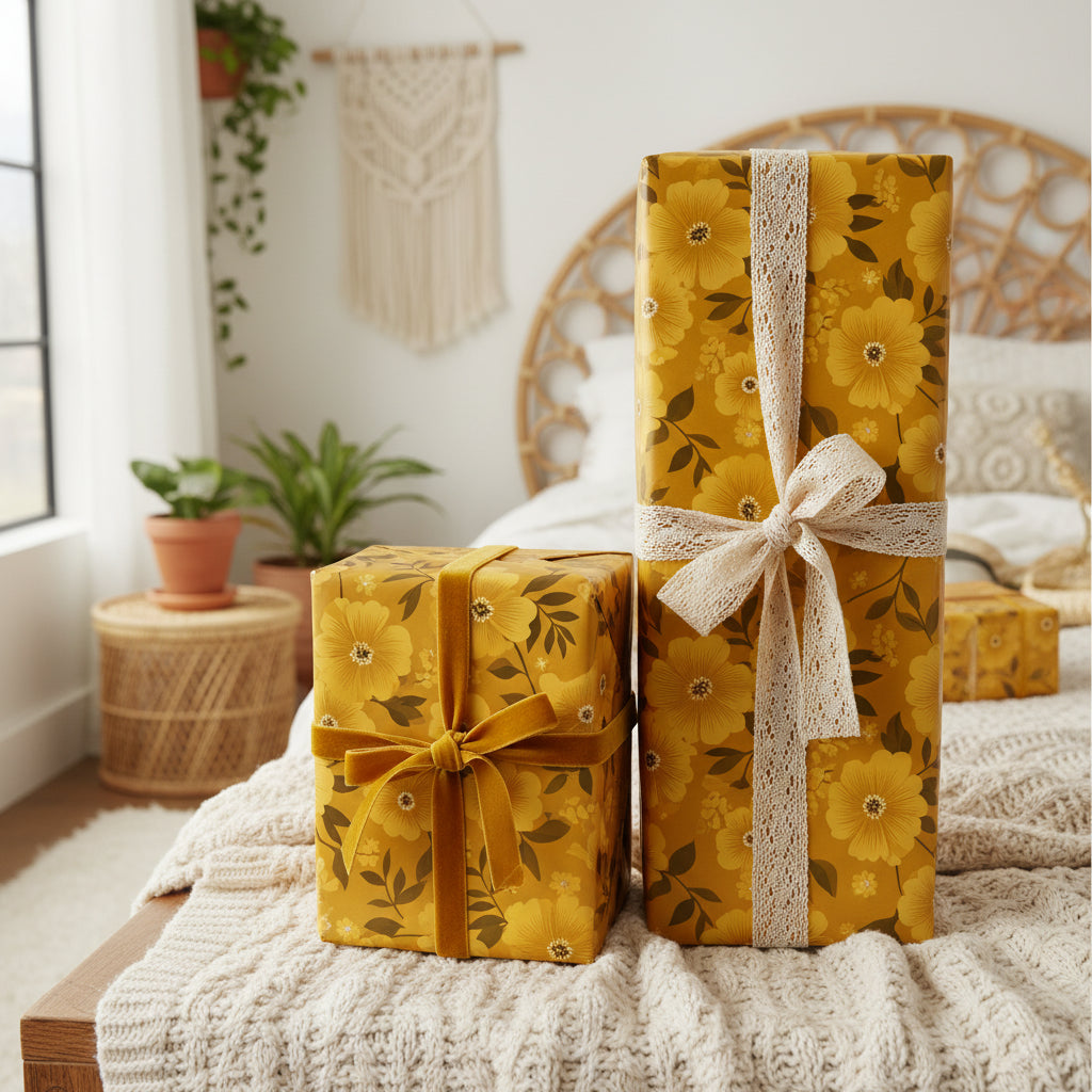 Golden Glow: Luxury Gift Wrap